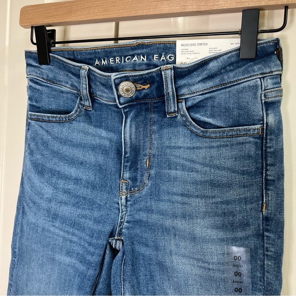 AE Next Level Low Rise Jegging in Brilliant Blue, Size 00 Short - Picture 7 of 9